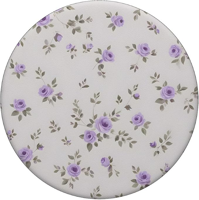 Cute Lavender Rose Pattern Floral PopSockets PopGrip for MagSafe