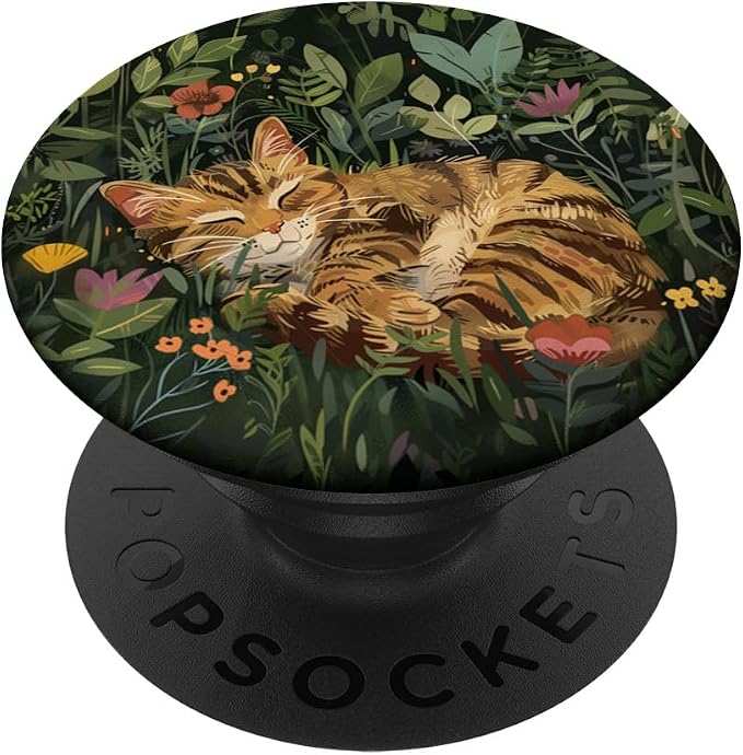 Brown Tabby Cat PopSockets PopGrip for MagSafe