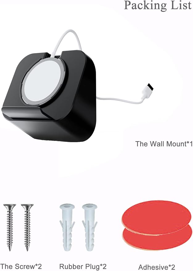 Phone Wall Mount for Magsafe Charger Compatible with Phone Holder Fit for iPhone 12/12 Pro/13 Pro Max Magsafe Accessories (Charger Not Included) (Black) | Fit for iPhone 12/12 Pro/13 Pro Max Magsafe A