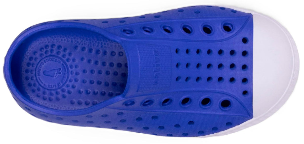 Native Shoes Unisex-Kids Jefferson Sneakers, UV Blue/Shell White, 13 Little Kid