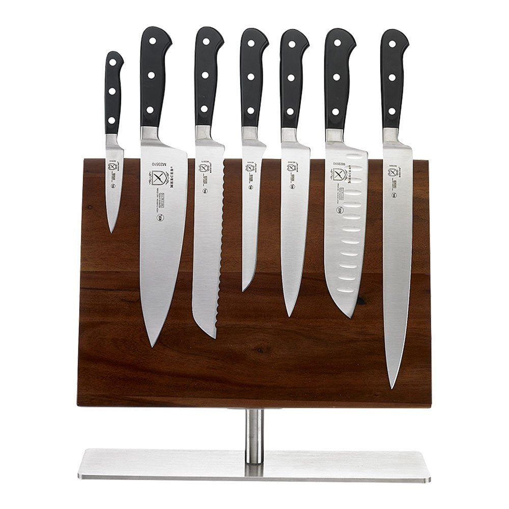 Mercer Culinary M23500 Renaissance 6-Piece Forged Knife Block Set, Tempered Glass Block