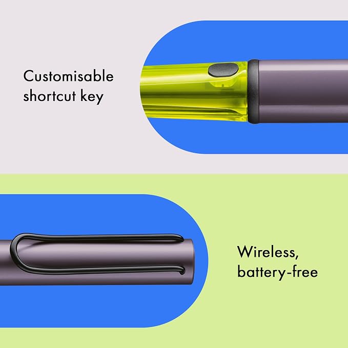 LAMY AL-Star EMR Aubergine (PC/EL tip) - Stylus Pen for Many Android Devices - Touchscreen Pen with Ergonomic Grip - Precise Writing &amp Drawing on Digital Media - with Function Button