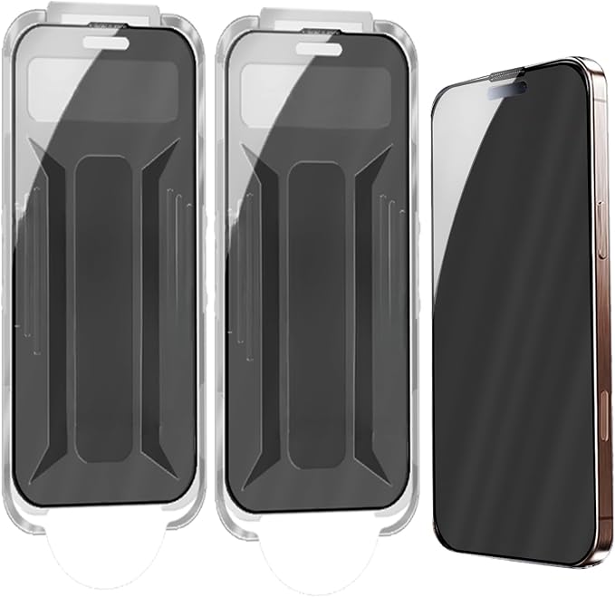 2 Pack for iPhone 12/12 Pro 360 Degree Privacy Screen Protector Anti spy Tempered Glass Film Easy Installation Auto-Alignment Kit Auto Dust-Elimination 6.1 inch
