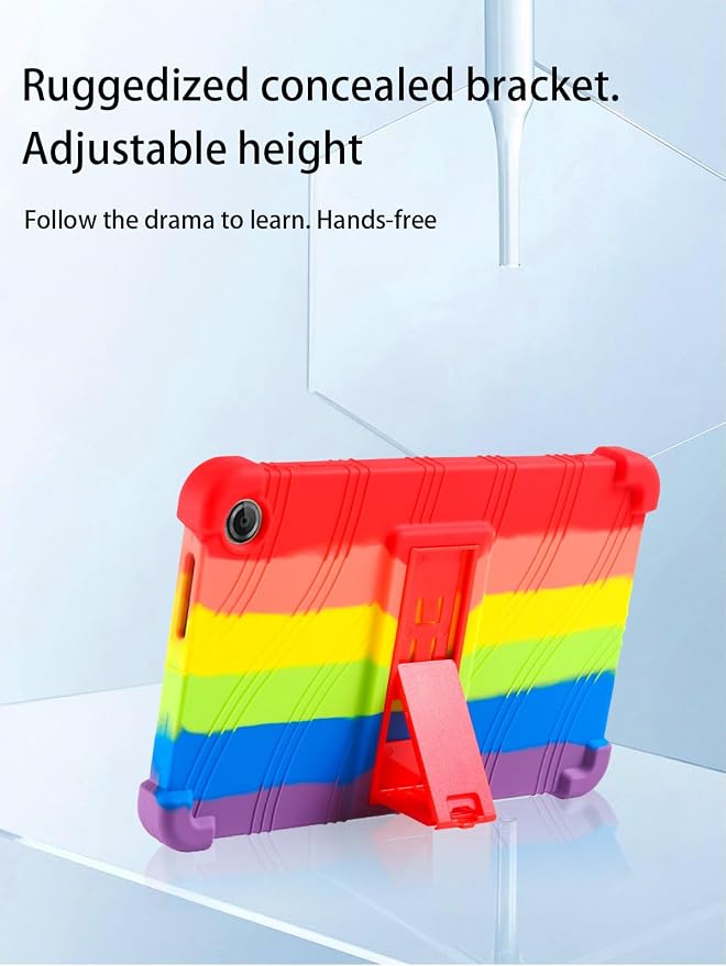 for Lenovo Tab One &amp Nook Reading Tablet Android Tablet8.7 inch Tablets CaseSoft Silicone Adjustable Stand Cover Lightweight Kids FriendlyBlack.