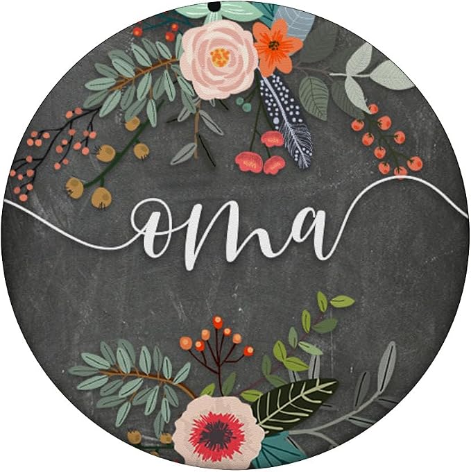 Oma - Cute Floral Mother's Day Gifts for Grandma PopSockets PopGrip: Swappable Grip for Phones &amp Tablets PopSockets Standard PopGrip