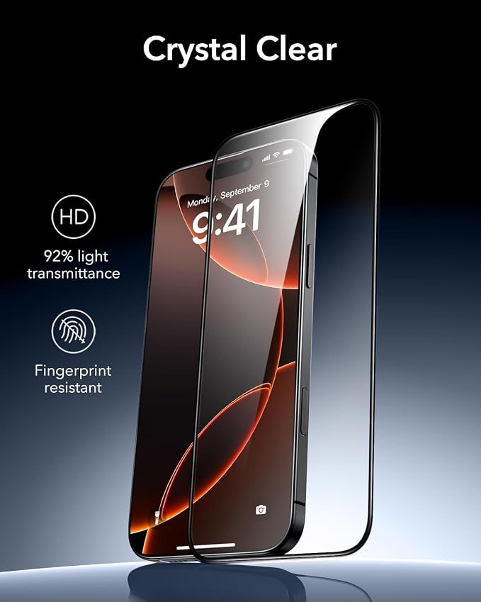 ESR 3 Pack for iPhone 14 Plus/13 Pro Max Screen Protector Armorite | 7X Impact Absorption 9H+ Tempered Glass Easy One-Pull Installation Full-Coverage Protection UltraFit Tray Bubble-Free