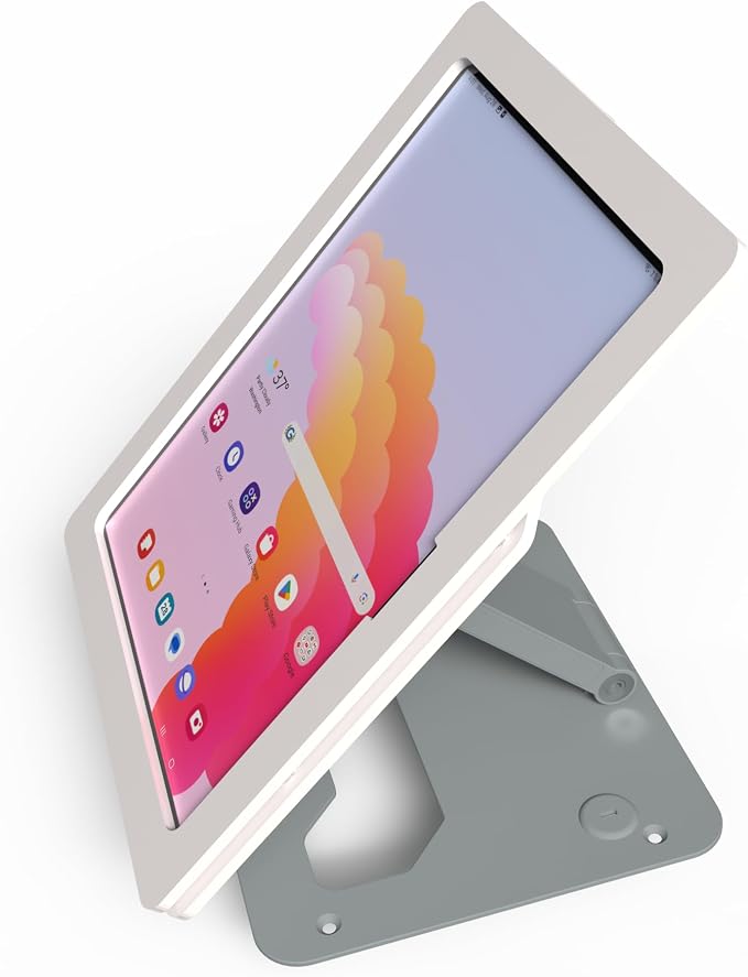 Anti-Theft Acrylic Case with EZ Foldable Aluminum Desktop Stand for Samsung Galaxy TAB Tablets (Black TAB A8 10.5)