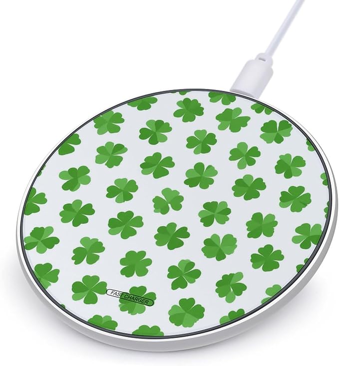 Irish Four Leaf St-Patricks-Day Wireless Charger Portable Charging Pad | LightweightAll Smartphone