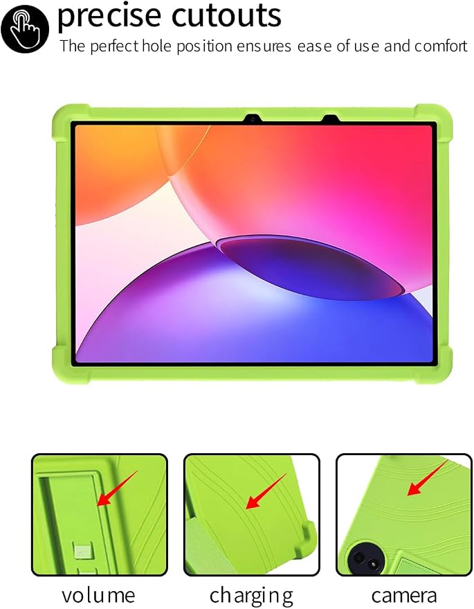 for TCL TAB A1 Plus 12.2 Inch Tablet CaseBOVUGAC Adjustable Stand Shockproof Easy Installation Slim and Lightweight Premium Silicone Protective Shell for TCL TABA1 Plus 12 Case Cover.(Black)