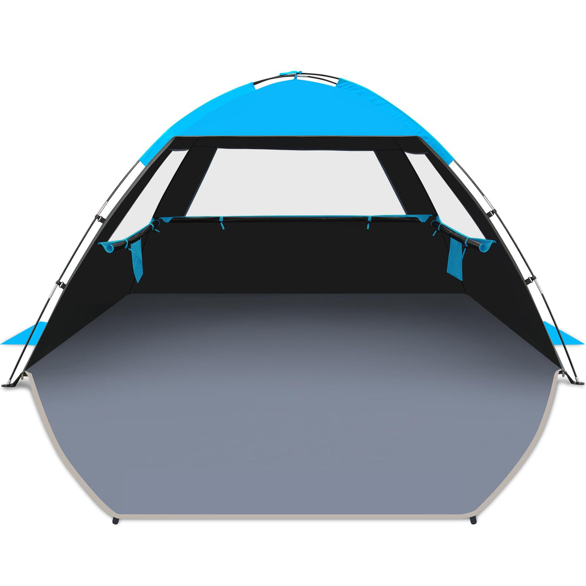Gorich Beach Tent Sun Shelter for 3/4/6/8/10 Person with UPF 50＋ UV Protection, Lightweight & Easy Setup Beach Shade Canopy, Portable Beach Shade Tent Beach Cabana