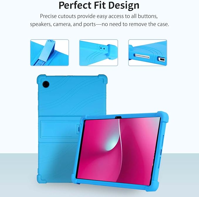 Case for T-Mobile Revvl Tab 2 10.1-InchCompatible with T-Mobile Revvl Tab 2 Android Tablet–Soft Silicone Protective Cover with Kickstand Shockproof Drop-Resistant Business-Style Stand(Black)