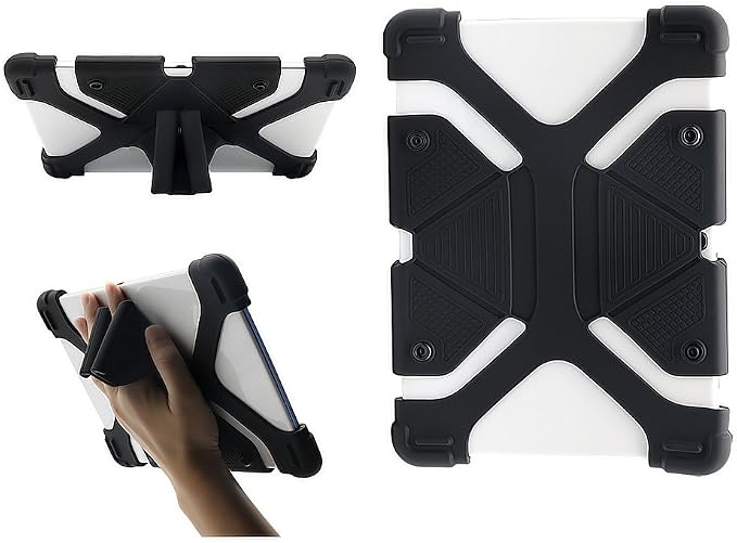 CHINFAI Universal Case for 9.7 10.1 10.5 11 Inch Tablet Universal Silicone Tablet Case Protective Cover for 9 10 Touchscreen Tablet with Convertible Stand (Black)
