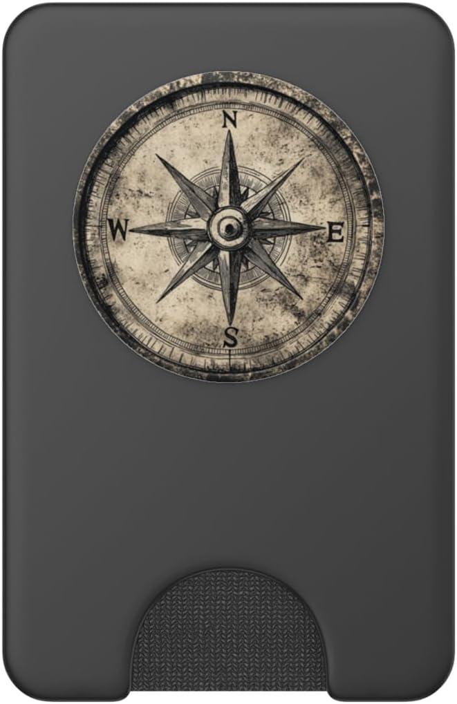 Nautical compass vintage compass PopSockets PopWallet for MagSafe
