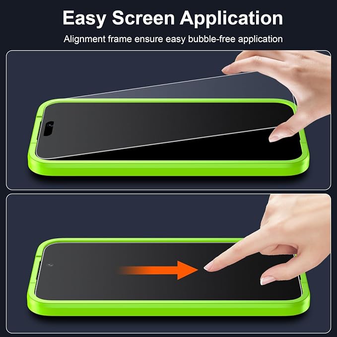 Esanik 3-Pack for iPhone 17/16 Pro Matte Glass Screen Protector - Anti-Glare Anti-Fingerprint Anti-Reflection 9H Hardness Smooth Touch Easy Installation Frame Included