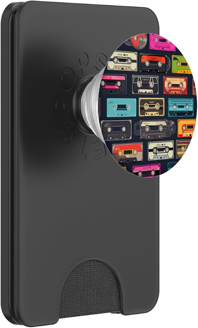 Retro Life Music Lover Cassette National Retro Day PopSockets PopGrip for MagSafe