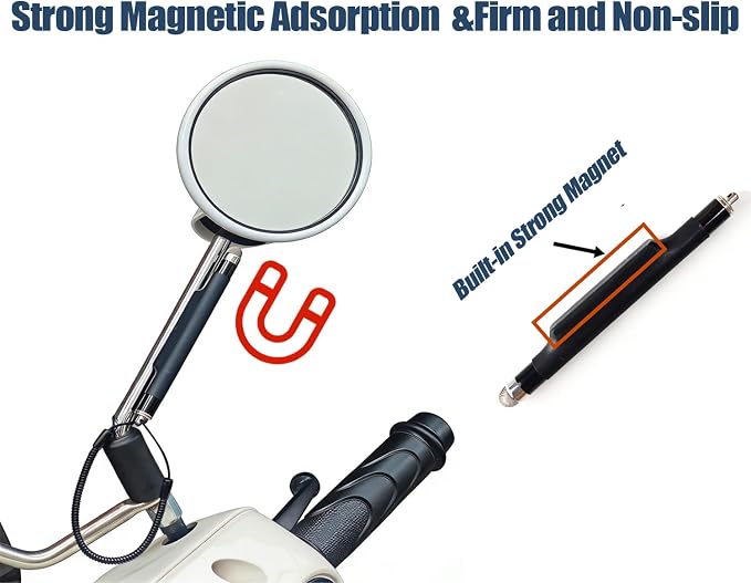Motorcycle Stylus Pen，Magnetic Stylus，Magnet Pen，Phone Stylus for Motorcycle， Motorcycle Touch Pen， Glove-Friendly Pen，Metal Plates，Replacement Tips， Anti-Loss Strap，Strong Magnet