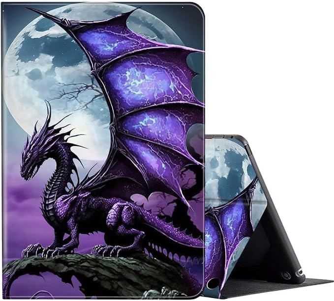 FUYOCWE for Fire HD 10 Tablet Case (13th Generation2023 Release10.1) PU Leather Multi-Angle Folding Stand Smart Flip Cover for Amazon Kindle Fire HD 10 13th Gen-Arcient Dragon