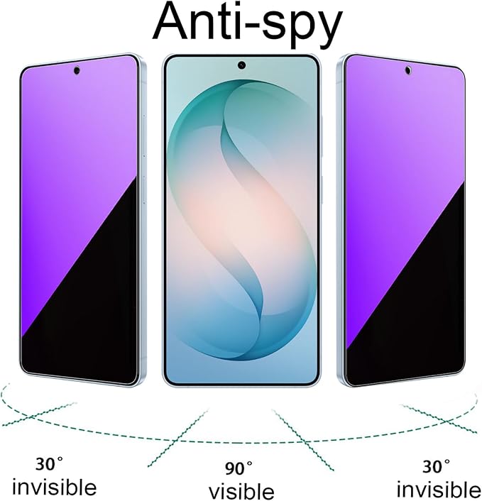 2 Pack Anti-Blue Privacy Tempered Glass for Samsung Galaxy S26 Ultra Anti-Spy Screen Protector Film 6.9 inch
