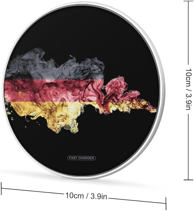 Germany Flag Print Wireless Charger Portable Charging Pad | LightweightAll Smartphone