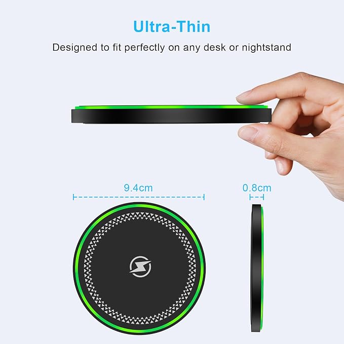 Samsung S25 Wireless Charger Fast Charging Pad Wireless Phone Charger for Android Samsung Galaxy S25 Ultra Edge S24 S23 S22 Cargador Inalámbrico para for iPhone 17 Pro Max Air 17 16 15