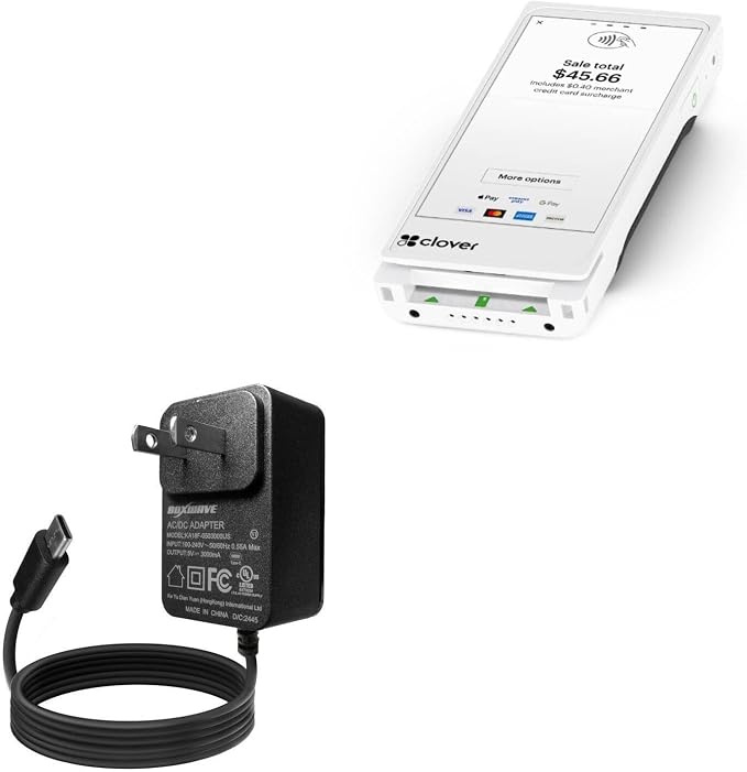 BoxWave Charger Compatible with Clover Flex Pocket - Wall Charger Direct (15W) Rapid Charge Your Device with Built-in 3ft Cable