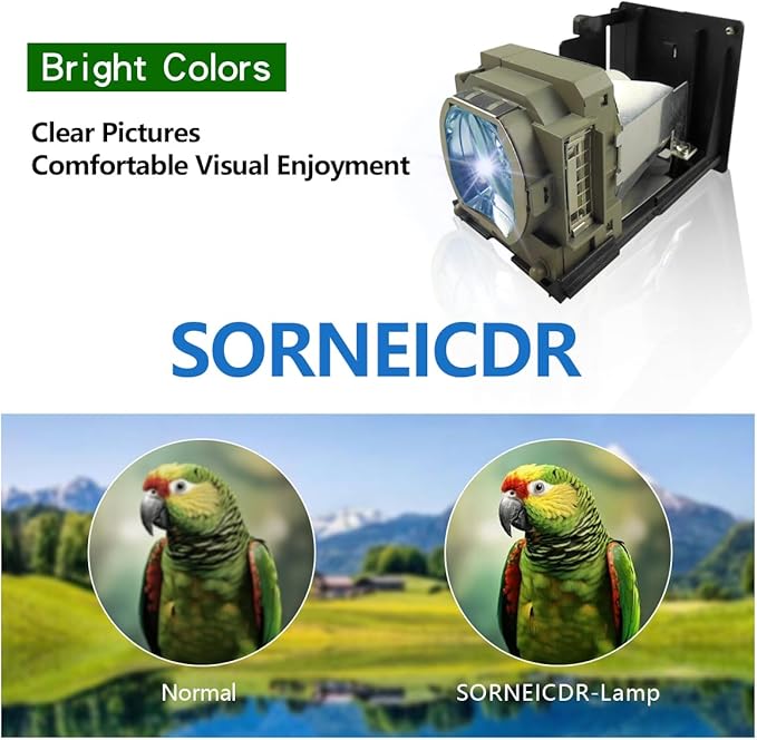 SORNEICDR VLT-HC6800LP Replacement Projector Lamp Bulb Compatible with Mitsubishi for /HC6800 /HC6800U Lamp Bulb Replacement with Housing