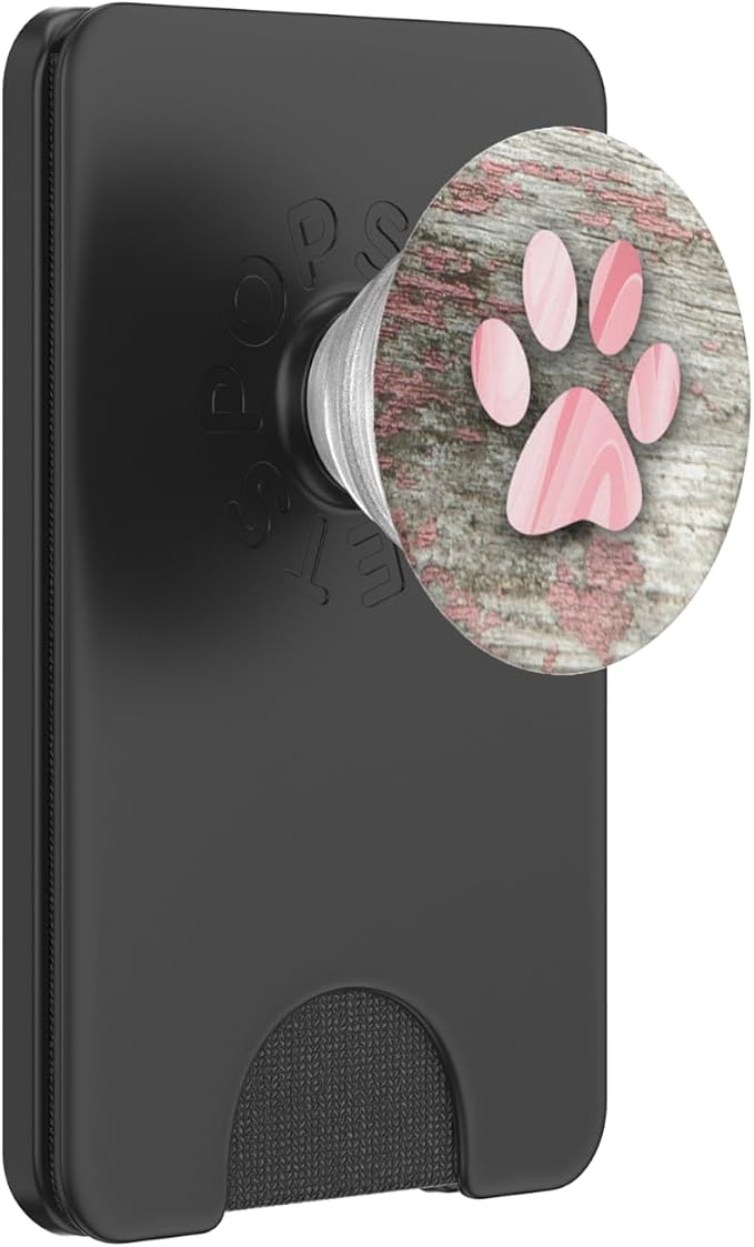 Cell Phone Holder Pop Out Knob Dog Paw Print Light Pink Cute PopSockets Adhesive PopGrip