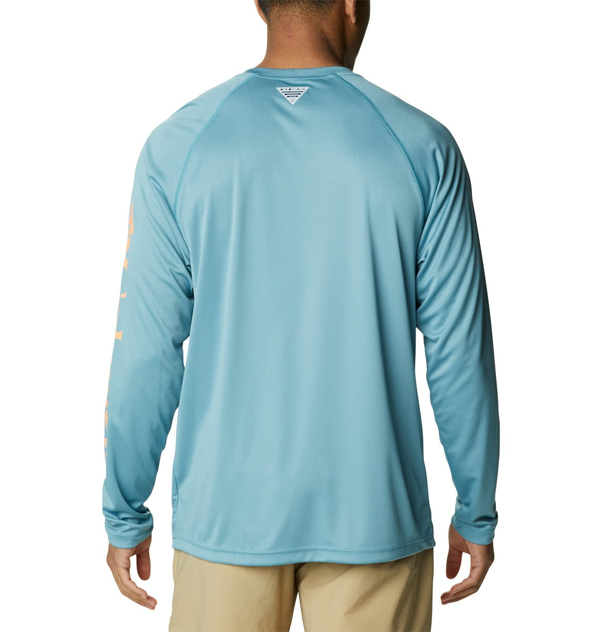 Columbia Men's Terminal Tackle Long Sleeve Shirt, Storm/Bright Nectar Logo, 2X Big