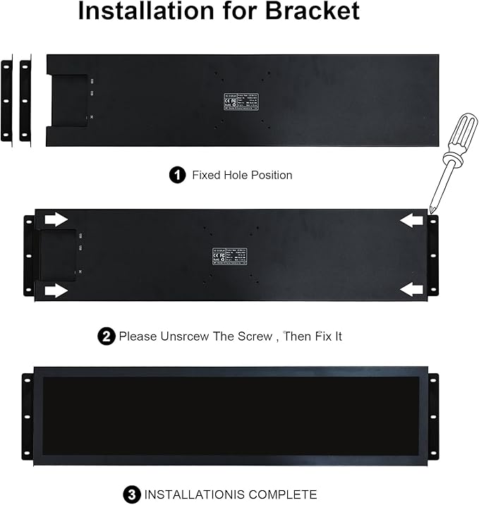 VSDISPLAY 28'' Advertising LCD Monitor 1920x360 IPS Stretched Bar Screen Outdoor High Brightness Support USB Input Auto Copy Autoplay for Supermarket Exhibition Store Advertisement Display