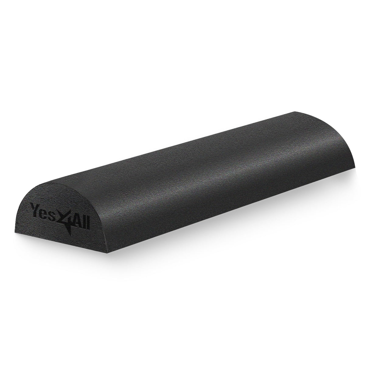 Yes4All Half Foam Roller, PE Material, Medium Firm, Back Roller for Stretching, Mobility, Yoga & Pilates, Black, 18 Inch