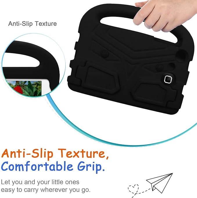 Kids Case for Samsung Galaxy Tab A 8.0 (2019) SM-T290/SM-T295 Techcircle Kid Child Safe Shock Proof EVA Rugged Protective Handle Stand Case for Galaxy Tab A 8.0 SM-T290/SM-T295 Tablet Black