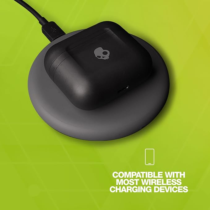 Skullcandy Fuelbase 2 Wireless Charger 15W Wireless Charging Pad Compatible with iPhone Pro/Max Samsung Galaxy AirPods Pro 2 - Grey/Yellow