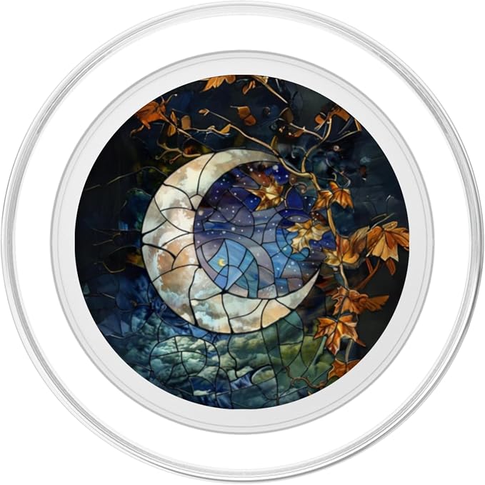 Celestial Halloween Mosaic Stained Glass Aesthetic PopSockets Adhesive PopGrip