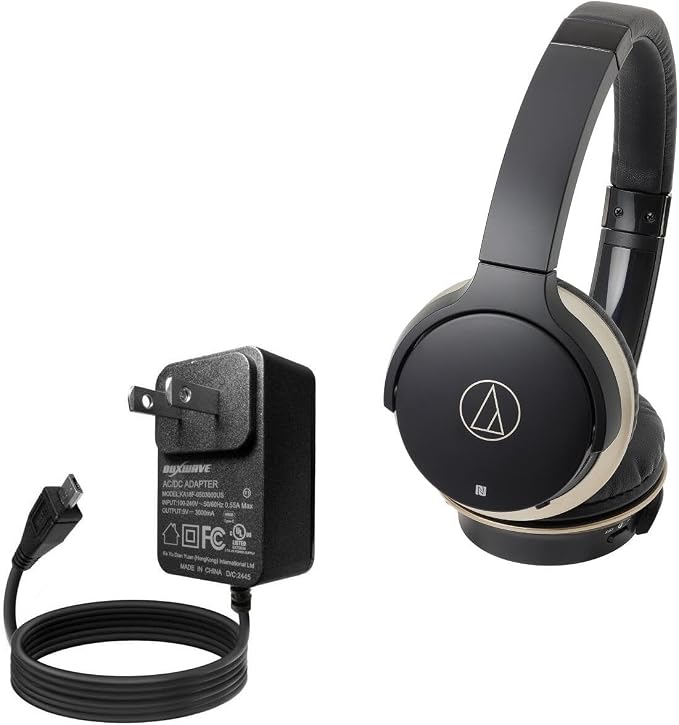 BoxWave Charger Compatible with Audio-Technica ATH-AR3BT - Wall Charger Direct (15W) Rapid Charge Your Device with Built-in 3ft Cable