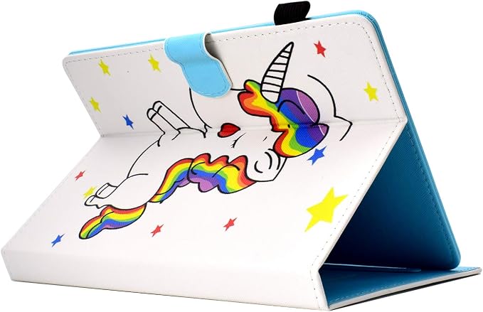 Universal 7 Inch Tablet Case Techcircle Ultra Slim Lightweight PU Leather Stand Folio Flip Wallet Protective Shell Case [Card Slots] [Magnetic Closure] for All 7 Android Tablet PC Cherry Blossom