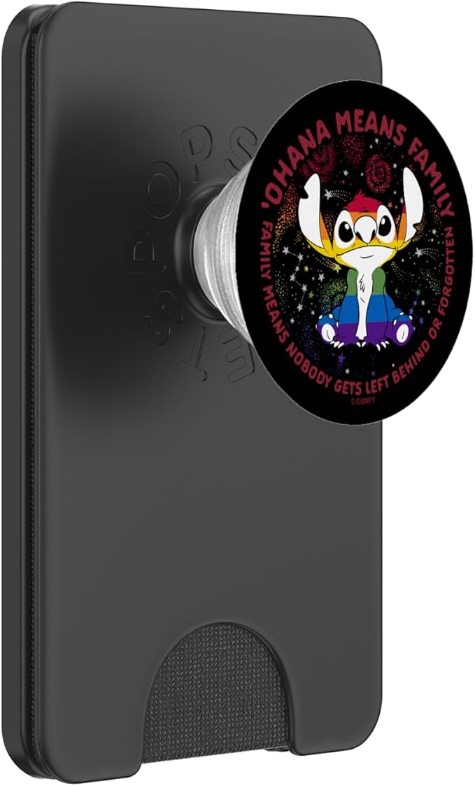 Disney Lilo &amp Stitch Ohana Means Family Rainbow Stitch PopSockets Adhesive PopGrip