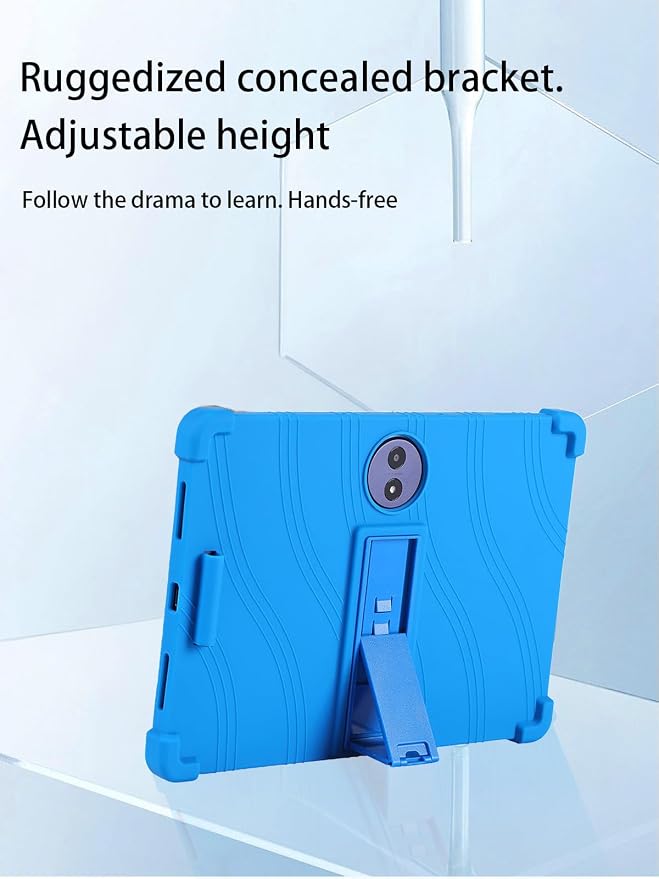 for TCL TAB A1 Plus Android 16 Tablet12.2 2.4K Ultra Clear Display Tablet Model CaseUYRUREL Soft Silicone Adjustable Stand Cover Lightweight Kids FriendlyBlack.