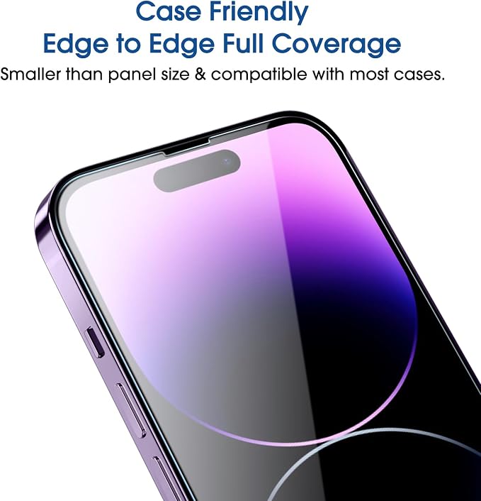 amFilm 2 Pack Magnetic OneTouch Compatible with iPhone 13 Pro Max 6.7/ iPhone 14 Plus 6.7 Screen Protector Tempered Glass Full Coverage with Easy Installation Kit (Magnetic &amp Reusable)
