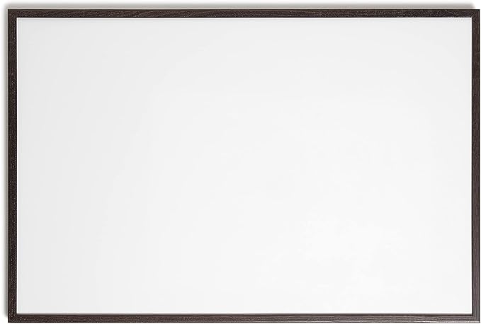 U Brands Magnetic Dry Erase Board White Board, 20" x 30" Inches, Black Wood Frame (3880U00-01)