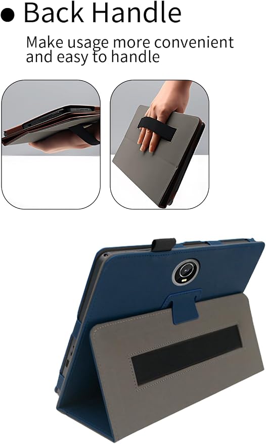 Case for WXUNJA PTB/COLORROOM C5/JIKOCXN C5 Tablet 11 InchPremium Leather Business Folio Stand Cover with Hand Strap for TabletBlack.