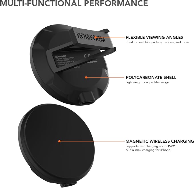 Rokform iPhone 15 Rugged + Magnetic Charging Stand