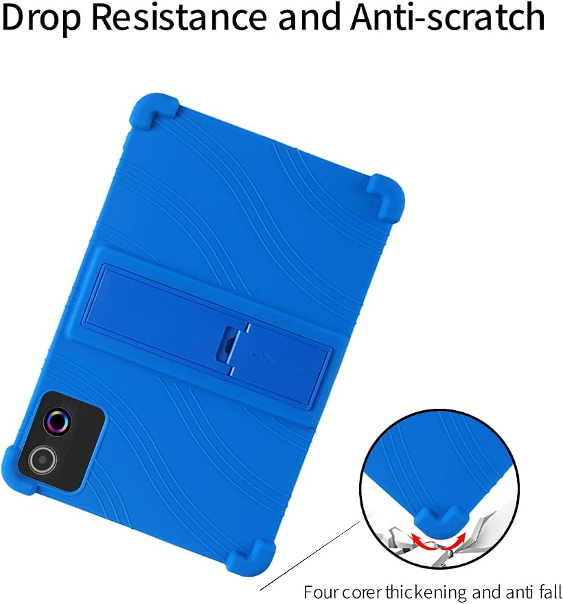 for Jeazans Jzpad-A10Pro Tablet 10 Inch Android Tablets CaseBOVUGAC Soft Silicone Adjustable Stand Shockproof Kids Friendly for Jeazans A10Pro Tablets(Black)