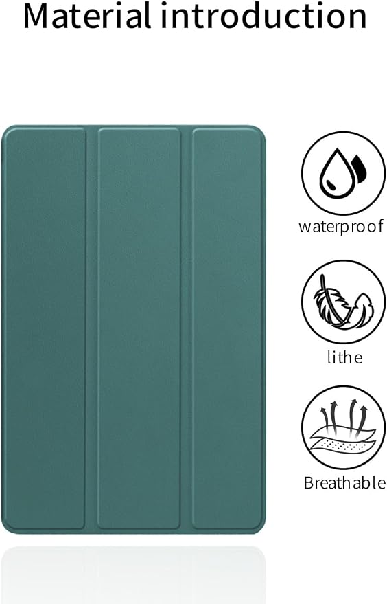 for Lenovo Yoga Tab(TB710FU) 2025 Android 11.1 Inch Tablet CaseBOVUGAC Tri-fold Tablet Case Cover for Yoga Tab 11.1Full Protection Premium PU Scratch Resistant.(Black)