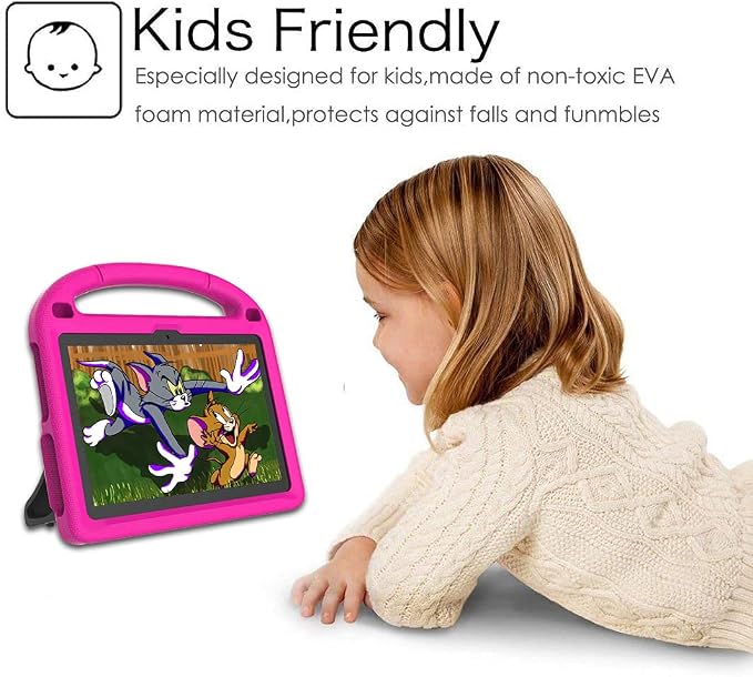 Kids Case for New 10-inch Tablet 2023 Lightweight Shockproof Kids Friendly Full Cover with Handle Kickstand