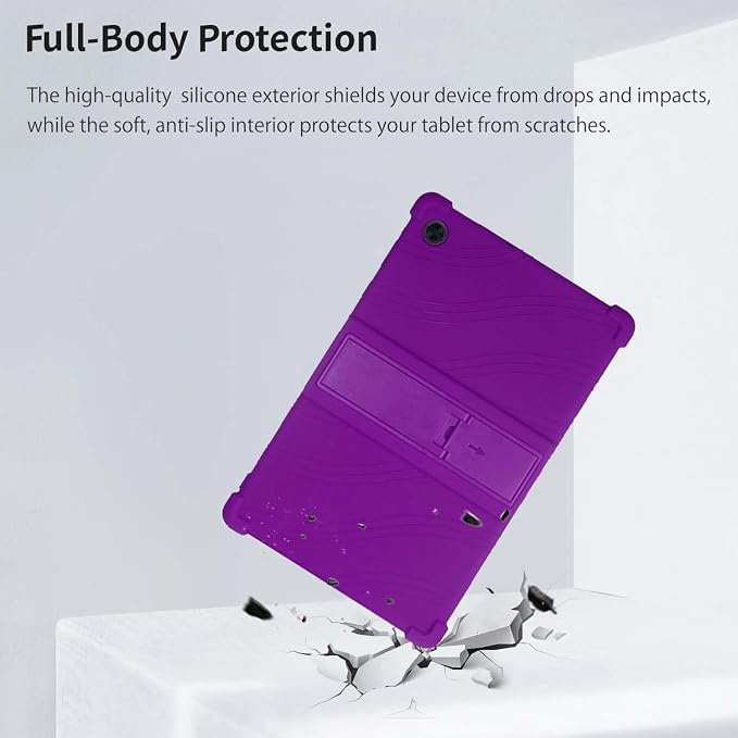 Case for T-Mobile Revvl Tab 2 10.1-InchCompatible with T-Mobile Revvl Tab 2 Android Tablet–Soft Silicone Protective Cover with Kickstand Shockproof Drop-Resistant Business-Style Stand(Black)