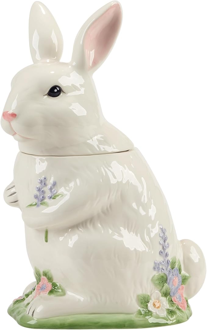 Certified International Easter Morning 3-D Bunny Cookie Jar, 64 oz.