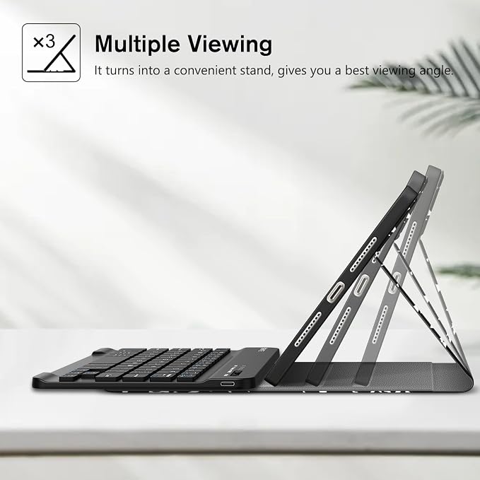 FINTIE Keyboard Case for iPad mini 7th Generation (A17 Pro) / mini 6 8.3 | Detachable Magnetic Bluetooth Keyboard Soft TPU Cover Multi-Angle Viewing Pencil Holder Backlight/Fantasy Ombre