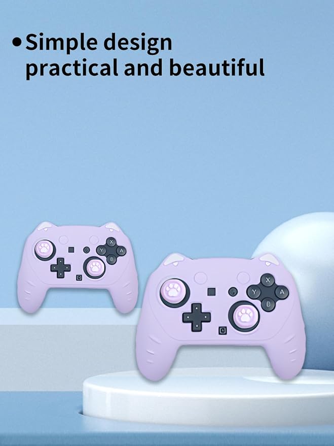 Case for Nintendo Switch 2 Pro ControllerUYRUREL Premium Sillence MaterialShock-Absorbing and Anti Drop Protection Soft Shellwith Stickers and Thumb GripsBlack.