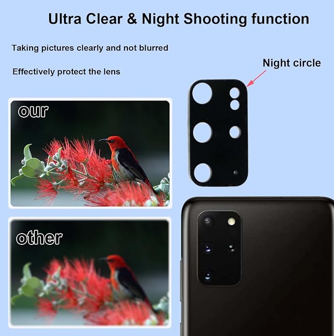 Privacy Screen Protector for Samsung Galaxy S20 Plus 5G 6.7 Inch Tempered Glass [2 Pack] with Camera Lens Protector .Anti-spyNo Bubbles9H Hardness HD Full Coverage Glass Film for Galaxy S20 Plus (B