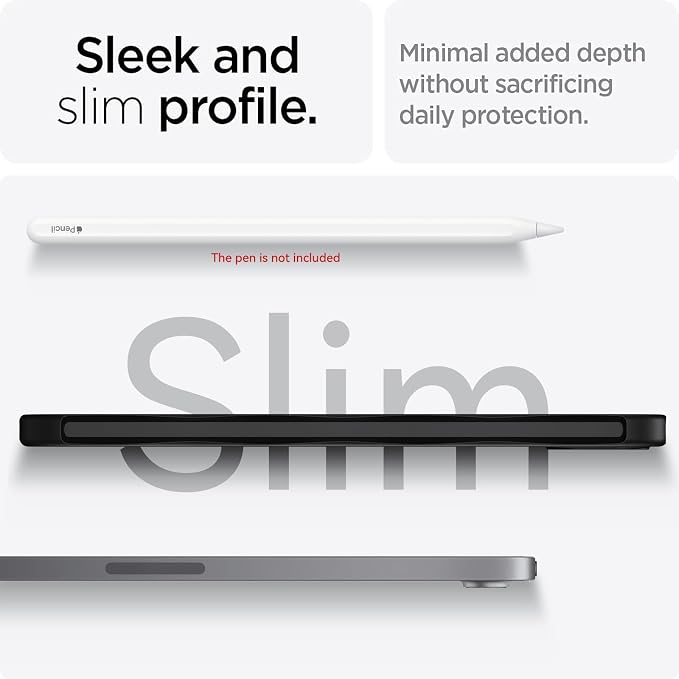GUAGUA for iPad mini 7 A17 Pro Case Magnetic iPad mini 7th/6th Generation Cases(2024/2021) Wave Frame Anti-Slip with Pencil Holder Slim Light Drop-Proof Case for iPad mini 7th/6th 8.3'' Black